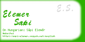 elemer sapi business card